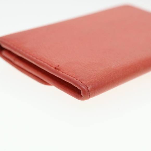 CHANEL Camelia Card Case Leather Pink CC Auth bs4704 - Picture 7 of 16